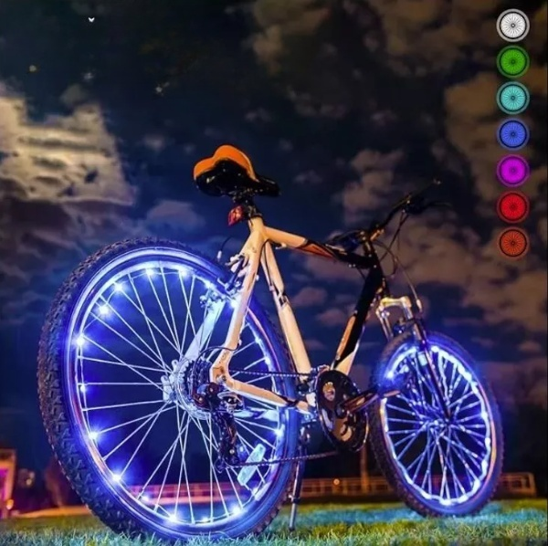 LED Bike Wheel Lights – 7-Color Light-Up Bicycle Rim Lights for Night Riding