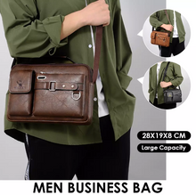 Load image into Gallery viewer, Leather Men&#39;s Shoulder Bag Messenger and Crossbody Style
