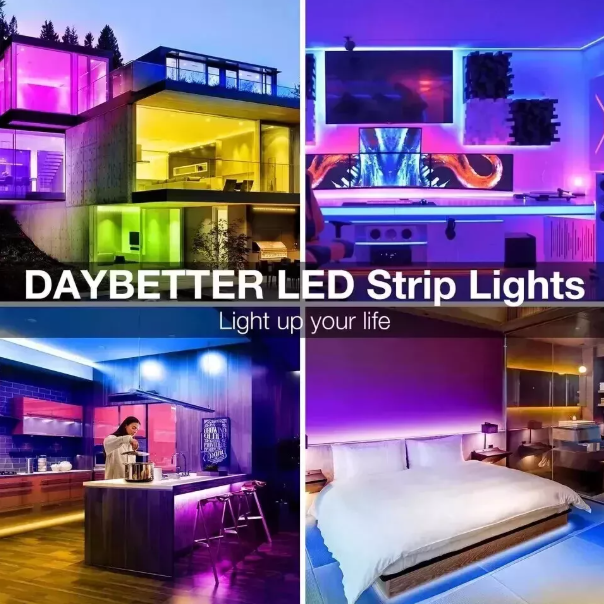 100ft SmarLED Light Strips – RGB Strip Lights with Remote for Bedrooms, Gaming & More