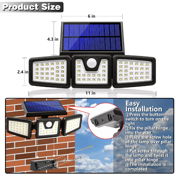 Powerful Solar Motion Sensor Lights for Outdoor Security