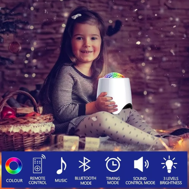 Galaxy Star Projector – LED Night Light for Room Decor & Ambience