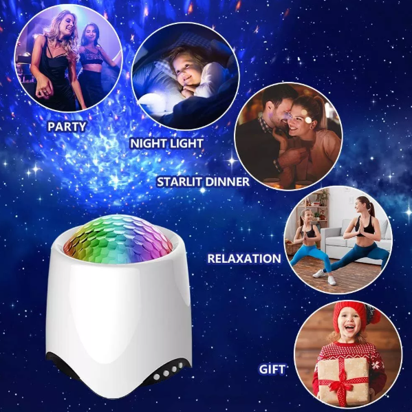 Galaxy Star Projector – LED Night Light for Room Decor & Ambience
