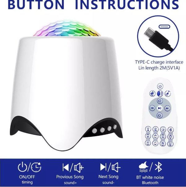 Galaxy Star Projector – LED Night Light for Room Decor & Ambience