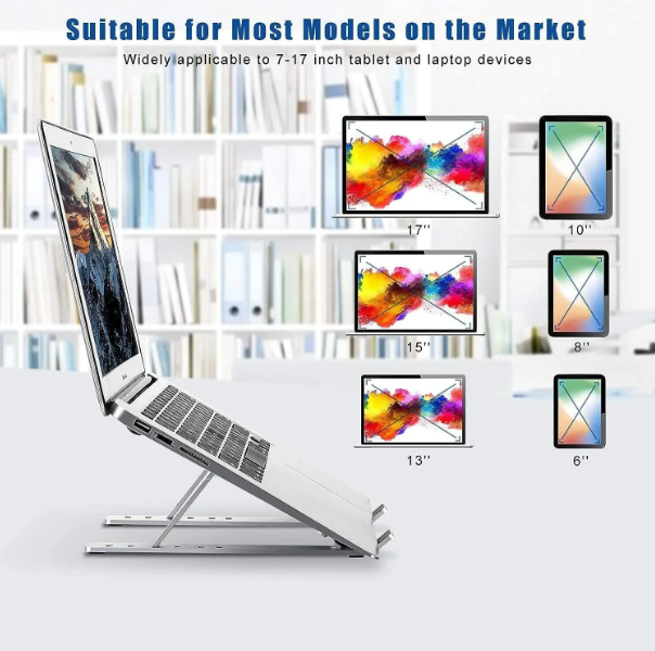 Portable and Adjustable Laptop Stand for Home Office Desks
