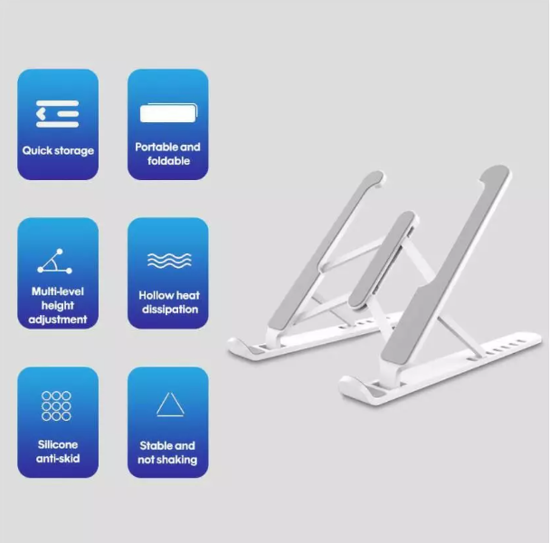 Portable and Adjustable Laptop Stand for Home Office Desks