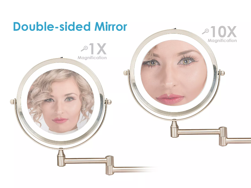 Wall Mounted Vanity Magnifying Lighted Makeup Mirror