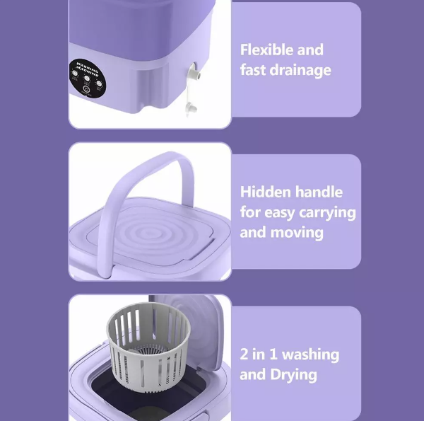 Top Rated Mini Washing Machine Portable Washer for Home & Outdoors