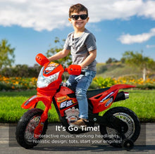 Load image into Gallery viewer, 6V Kids Electric Ride-On Motorcycle Toy w/ Training Wheels, Lights, Music
