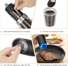 Load image into Gallery viewer, Automatic Electric Salt and Pepper Mill Grinders Set

