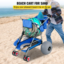 Load image into Gallery viewer, Premium 350LBS Beach Wonder Wheeler Cart W/ All-Terrain Balloon Wheels
