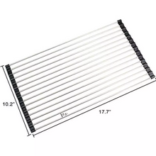 Load image into Gallery viewer, Over the Sink Roll-Up Dish Drying Rack - Multipurpose Pan &amp; Bottle Drainer
