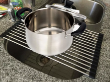 Load image into Gallery viewer, Over the Sink Roll-Up Dish Drying Rack - Multipurpose Pan &amp; Bottle Drainer
