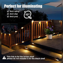 Load image into Gallery viewer, Solar Deck Lights Outdoor – 16 Pack LED Solar Outdoor Light, Waterproof Warm White Step Lamps for Stairs, Fence, Patio, Yard, Pathway
