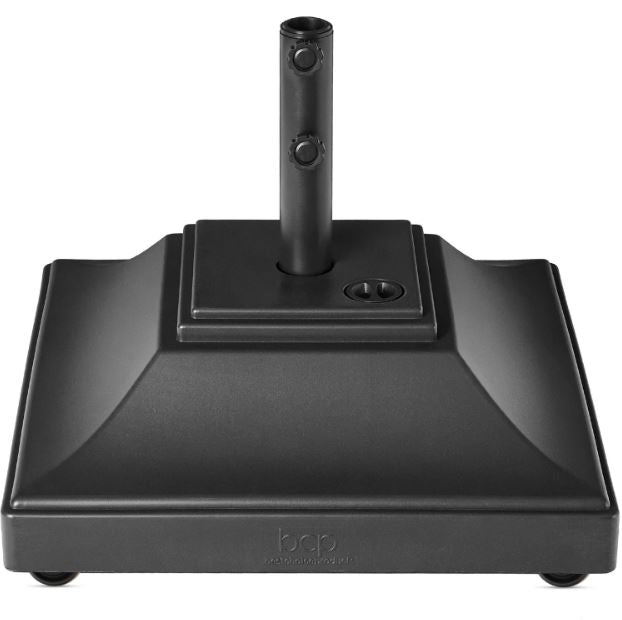 Mobile Umbrella Base, Fillable Stand w/ 4 Wheels, 2 Locks, 120lb Capacity