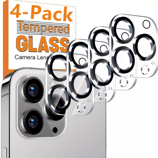 Tempered Glass Camera Lens Protector for iPhone 16 Pro Max, 15, 14, 13, 12, 11 – Anti-Scratch & HD Clarity