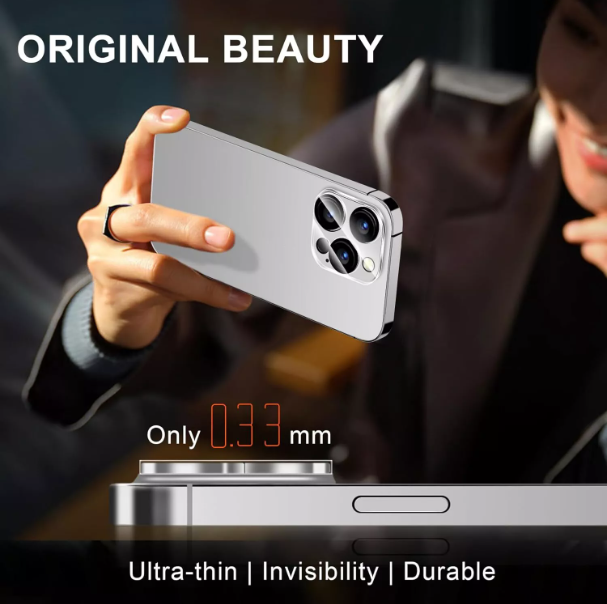 Tempered Glass Camera Lens Protector for iPhone 16 Pro Max, 15, 14, 13, 12, 11 – Anti-Scratch & HD Clarity