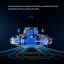 Load image into Gallery viewer, Light-Up Flying Fidget Spinner Drone – Hover &amp; Spin with LED Fun!
