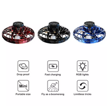 Load image into Gallery viewer, Light-Up Flying Fidget Spinner Drone – Hover &amp; Spin with LED Fun!
