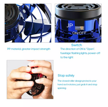 Load image into Gallery viewer, Light-Up Flying Fidget Spinner Drone – Hover &amp; Spin with LED Fun!
