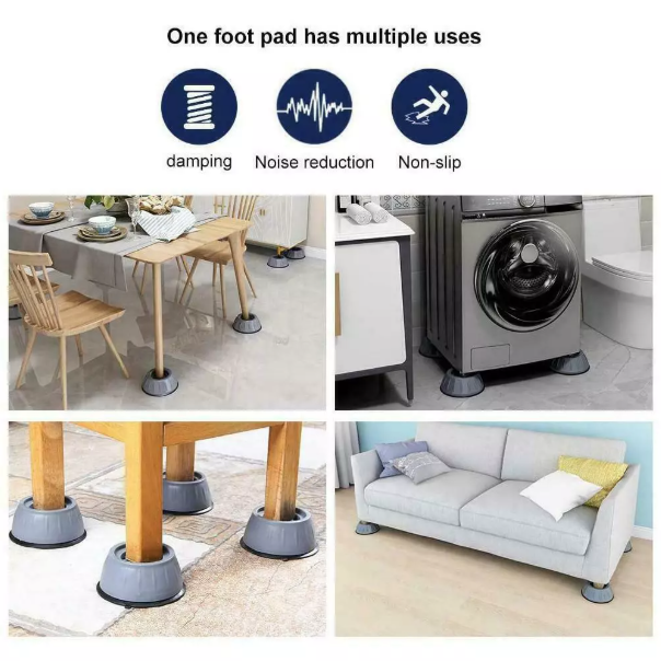 4PCS Anti-Vibration Washing Machine Feet – Say Goodbye to Noise & Wobbling!