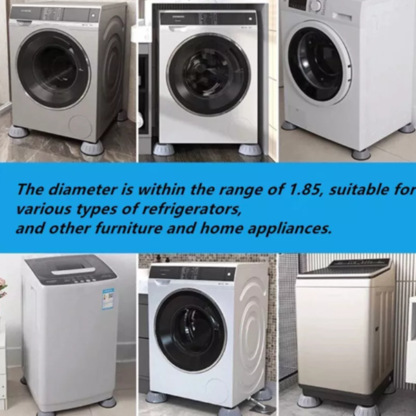 4PCS Anti-Vibration Washing Machine Feet – Say Goodbye to Noise & Wobbling!