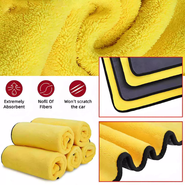 Car Microfiber Cleaning Cloth – Super Absorbent Auto Drying & Wash Towels
